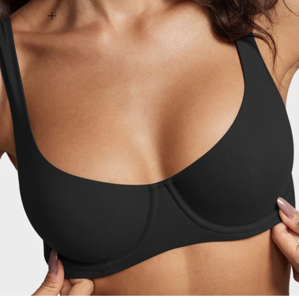 SHECURVE Underwire Support Seamless Unlined Balconette Bra Pair-34D